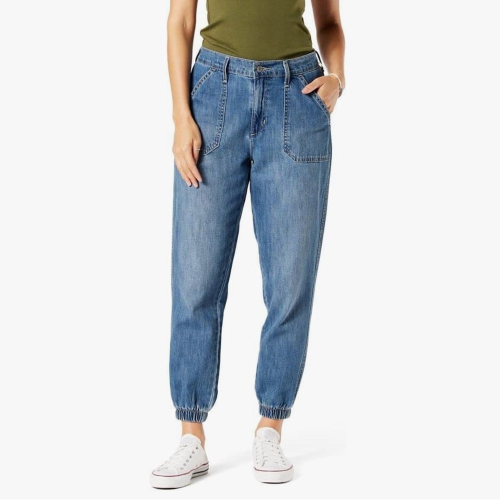 Levi Strauss Signature Gold Women’s Mid-Rise Denim Jogger Pants Jeans Size 16